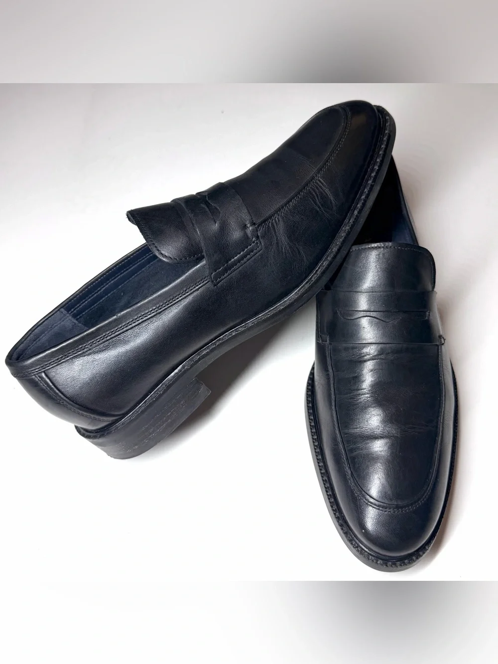 Cole Haan Men's Modern Classics Leather Black Penny Loafer Size- 9 M